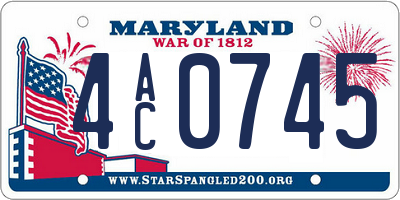 MD license plate 4AC0745
