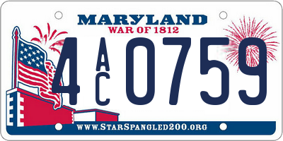 MD license plate 4AC0759