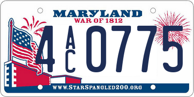 MD license plate 4AC0775