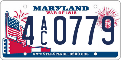 MD license plate 4AC0779