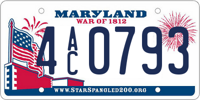 MD license plate 4AC0793