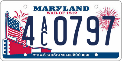 MD license plate 4AC0797