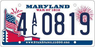 MD license plate 4AC0819