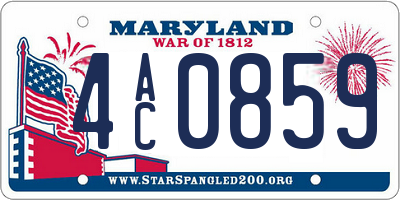 MD license plate 4AC0859