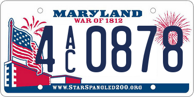 MD license plate 4AC0878