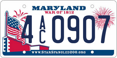 MD license plate 4AC0907