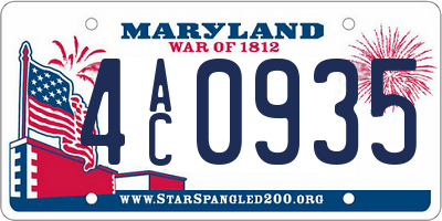 MD license plate 4AC0935
