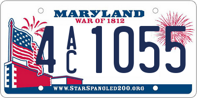 MD license plate 4AC1055