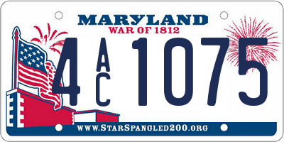 MD license plate 4AC1075