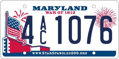 MD license plate 4AC1076