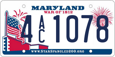 MD license plate 4AC1078