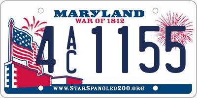 MD license plate 4AC1155