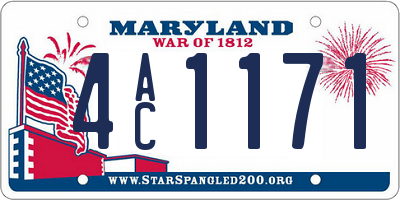 MD license plate 4AC1171