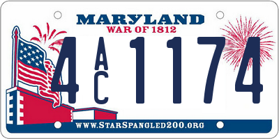 MD license plate 4AC1174