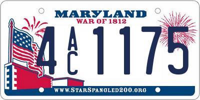 MD license plate 4AC1175