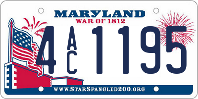 MD license plate 4AC1195