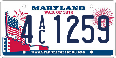 MD license plate 4AC1259