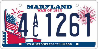 MD license plate 4AC1261