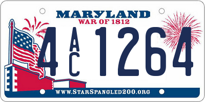 MD license plate 4AC1264