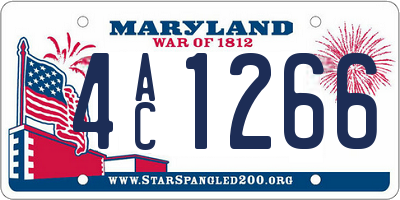 MD license plate 4AC1266