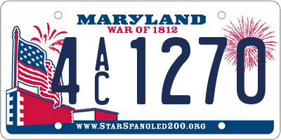 MD license plate 4AC1270