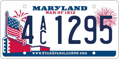 MD license plate 4AC1295