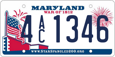 MD license plate 4AC1346