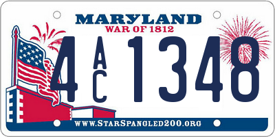MD license plate 4AC1348
