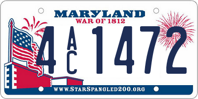 MD license plate 4AC1472