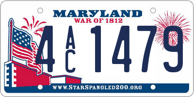 MD license plate 4AC1479