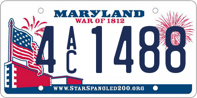 MD license plate 4AC1488