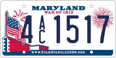 MD license plate 4AC1517