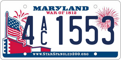 MD license plate 4AC1553