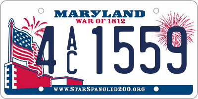 MD license plate 4AC1559