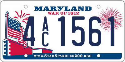 MD license plate 4AC1561