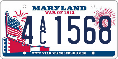 MD license plate 4AC1568
