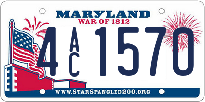 MD license plate 4AC1570