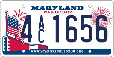 MD license plate 4AC1656