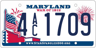 MD license plate 4AC1709