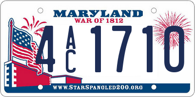 MD license plate 4AC1710
