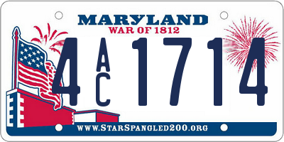 MD license plate 4AC1714
