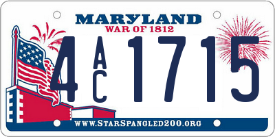MD license plate 4AC1715