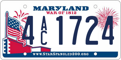MD license plate 4AC1724