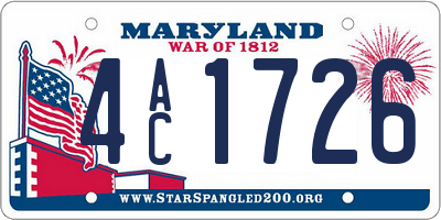 MD license plate 4AC1726