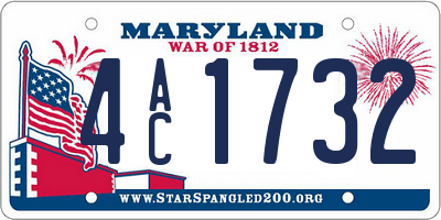 MD license plate 4AC1732