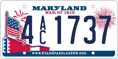 MD license plate 4AC1737