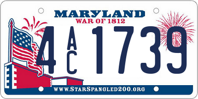 MD license plate 4AC1739
