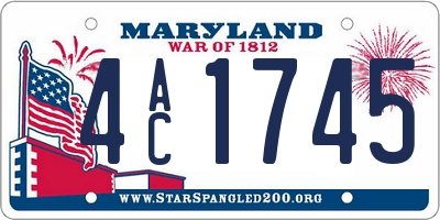 MD license plate 4AC1745