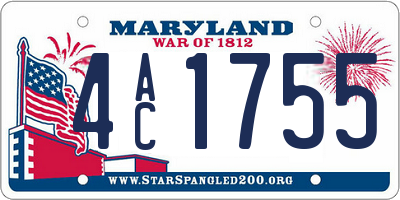 MD license plate 4AC1755
