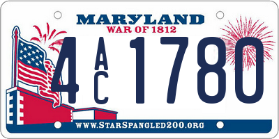 MD license plate 4AC1780